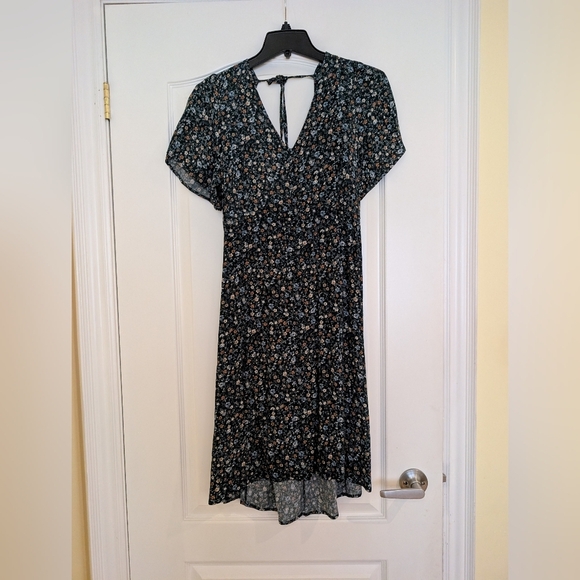 Reitmans Green Floral High Low Dress - Picture 1 of 7